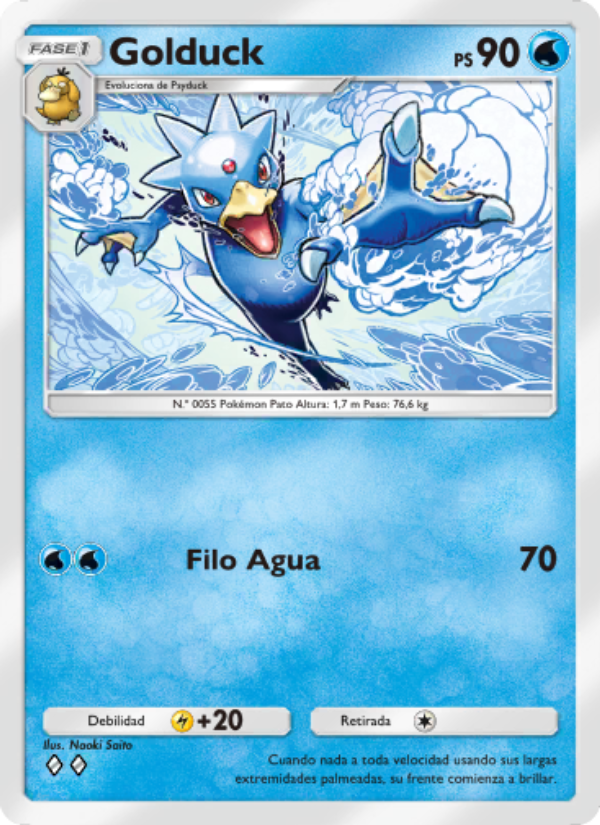 Golduck 058 — Genetic Apex (Spanish Pokémon TCG card)