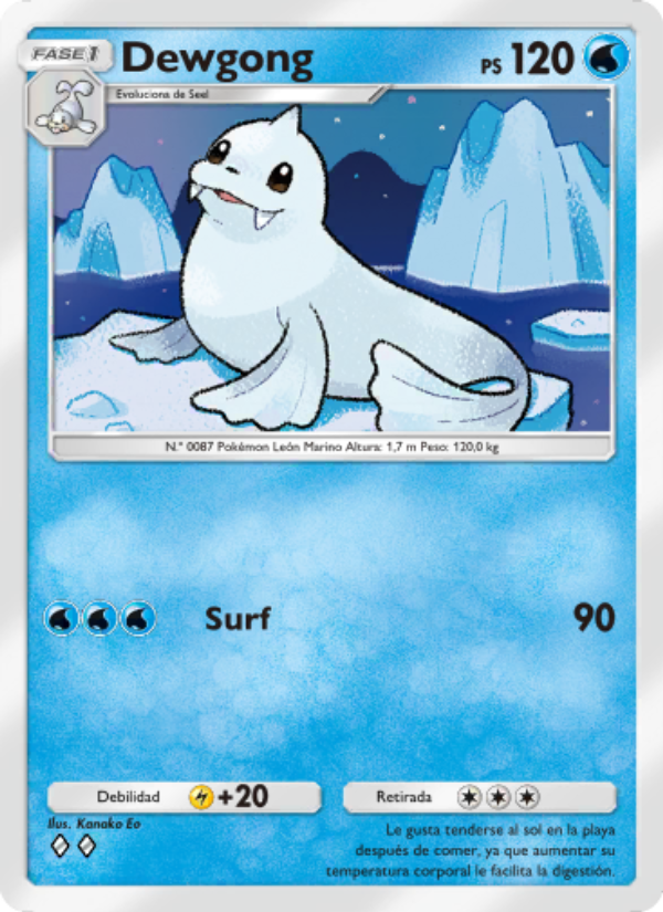 Dewgong 065 — Genetic Apex (Spanish Pokémon TCG card)