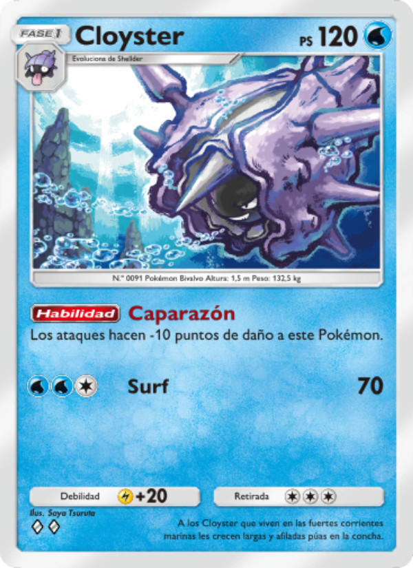 Cloyster 067 — Genetic Apex (Spanish Pokémon TCG card)