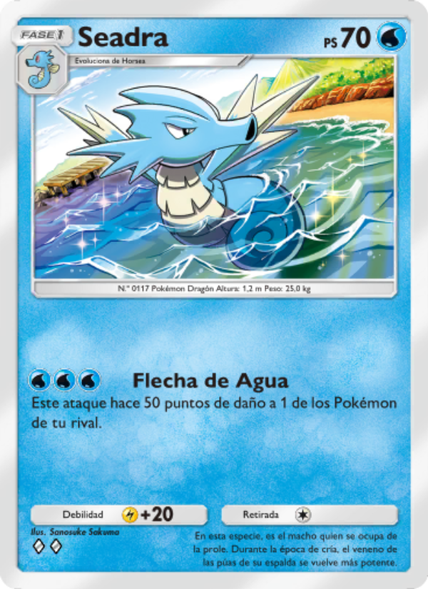 Seadra 071 — Genetic Apex (Spanish Pokémon TCG card)