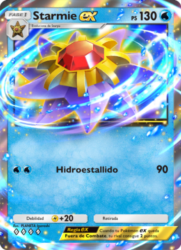 Starmie ex 076 — Genetic Apex (Spanish Pokémon TCG card)