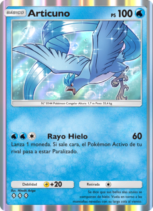 Articuno 083 — Genetic Apex (Spanish Pokémon TCG card)