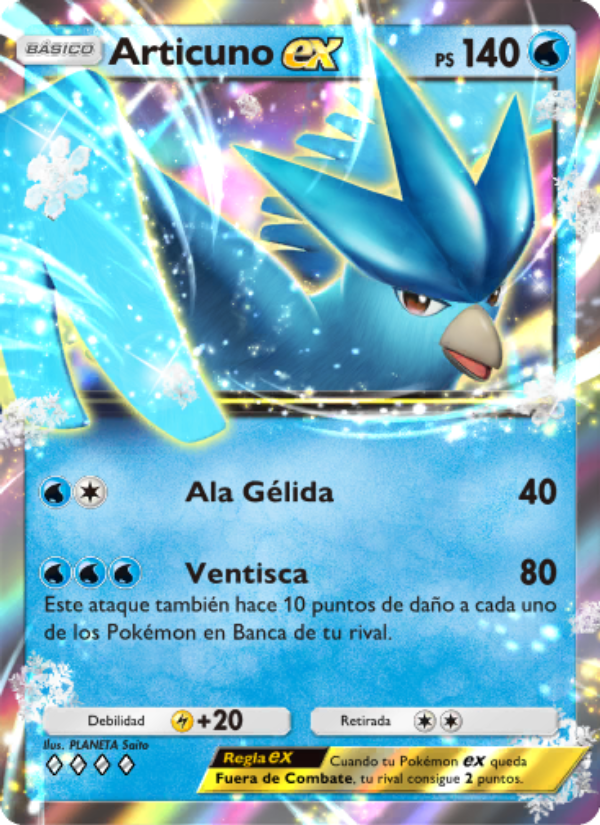 Articuno ex 084 — Genetic Apex (Spanish Pokémon TCG card)