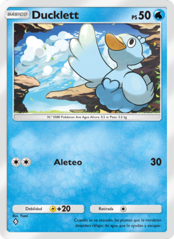 Ducklett 085 — Genetic Apex (Spanish Pokémon TCG card)
