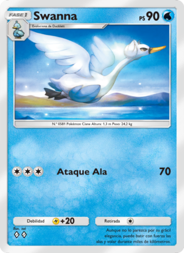 Swanna 086 — Genetic Apex (Spanish Pokémon TCG card)