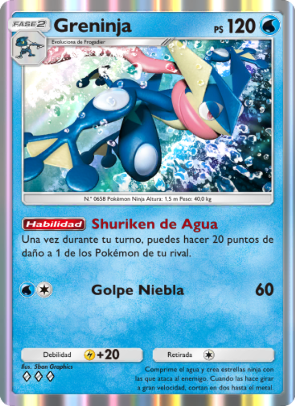 Greninja 089 — Genetic Apex (Spanish Pokémon TCG card)