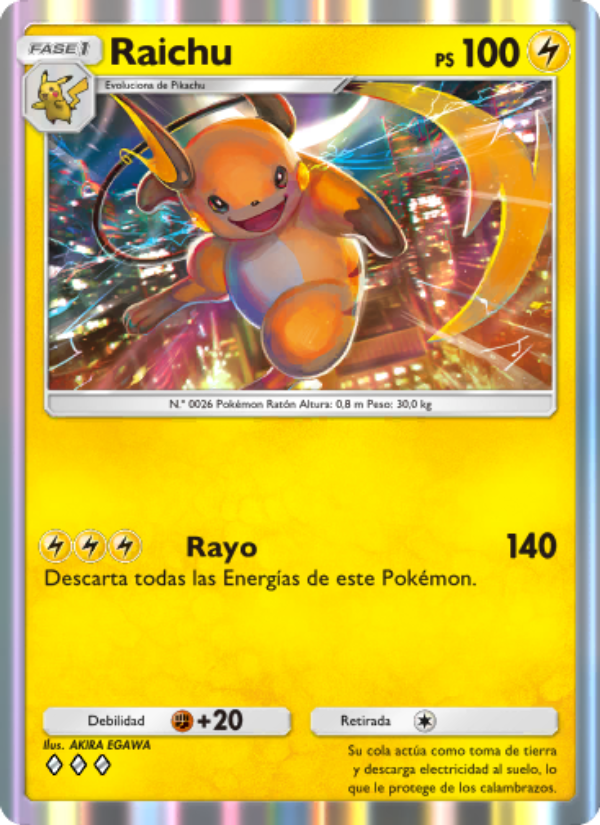 Raichu 095 — Genetic Apex (Spanish Pokémon TCG card)