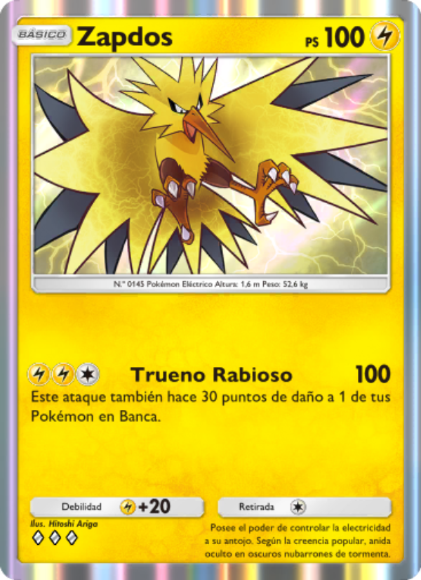 Zapdos 103 — Genetic Apex (Spanish Pokémon TCG card)