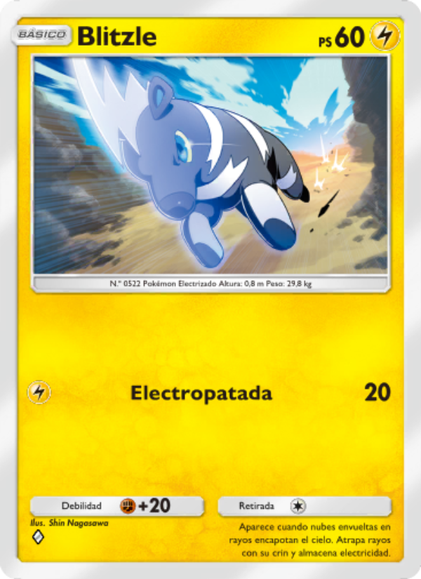 Blitzle 105 — Genetic Apex (Spanish Pokémon TCG card)