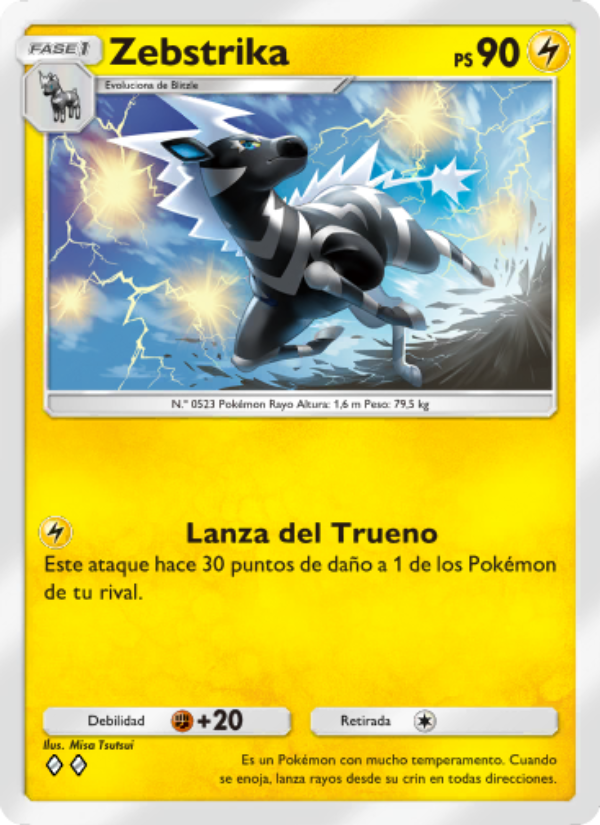 Zebstrika 106 — Genetic Apex (Spanish Pokémon TCG card)