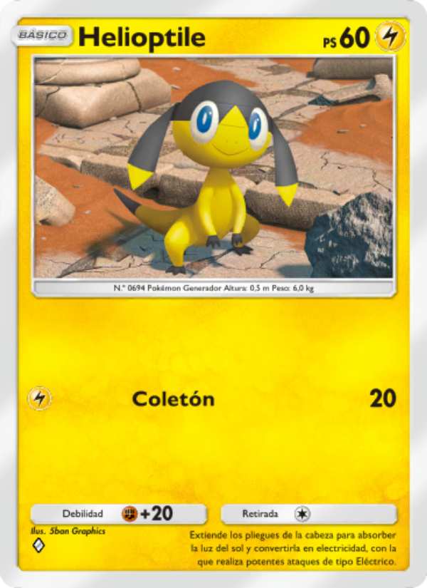 Helioptile 110 — Genetic Apex (Spanish Pokémon TCG card)