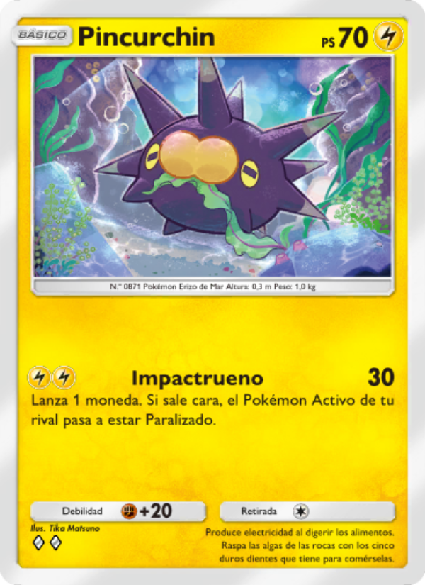 Pincurchin 112 — Genetic Apex (Spanish Pokémon TCG card)
