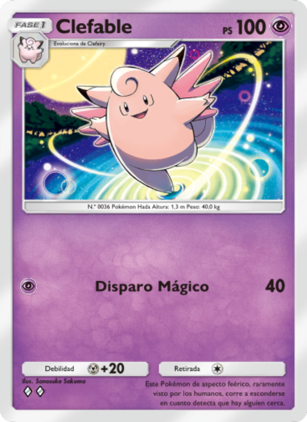 Clefable 114 — Genetic Apex (Spanish Pokémon TCG card)