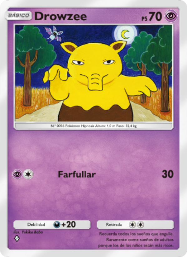 Drowzee 124 — Genetic Apex (Spanish Pokémon TCG card)