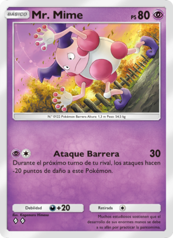 Mr. Mime 126 — Genetic Apex (Spanish Pokémon TCG card)
