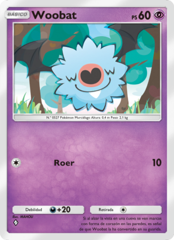 Woobat 133 — Genetic Apex (Spanish Pokémon TCG card)