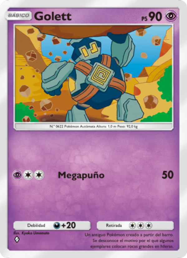 Golett 135 — Genetic Apex (Spanish Pokémon TCG card)