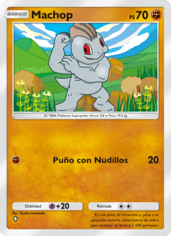 Machop 143 — Genetic Apex (Spanish Pokémon TCG card)