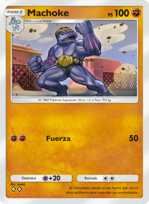 Machoke 144 — Genetic Apex (Spanish Pokémon TCG card)