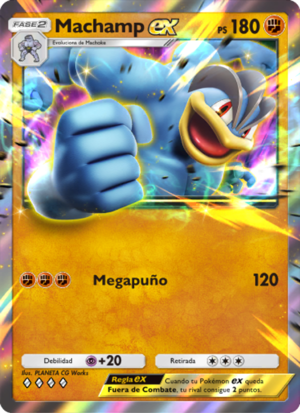Machamp ex 146 — Genetic Apex (Spanish Pokémon TCG card)