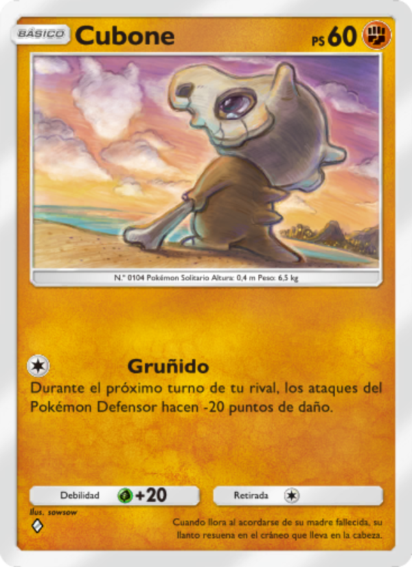 Cubone 151 — Genetic Apex (Spanish Pokémon TCG card)