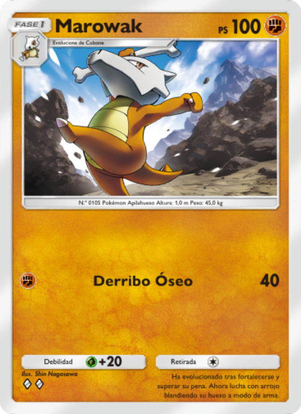 Marowak 152 — Genetic Apex (Spanish Pokémon TCG card)