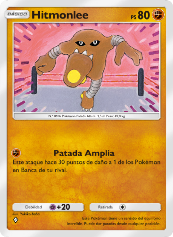 Hitmonlee 154 — Genetic Apex (Spanish Pokémon TCG card)
