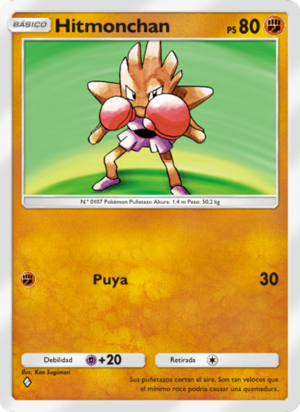 Hitmonchan 155 — Genetic Apex (Spanish Pokémon TCG card)