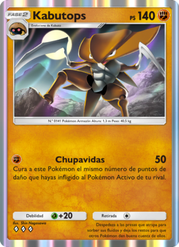 Kabutops 159 — Genetic Apex (Spanish Pokémon TCG card)