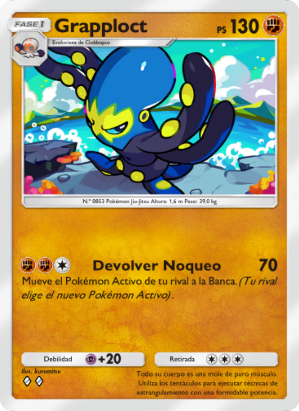 Grapploct 163 — Genetic Apex (Spanish Pokémon TCG card)
