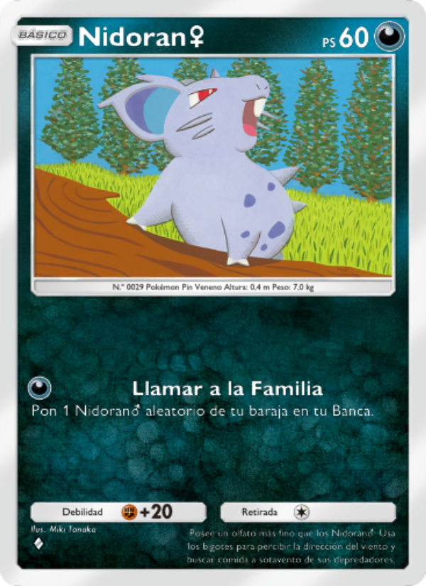 Nidoran♀ 166 — Genetic Apex (Spanish Pokémon TCG card)