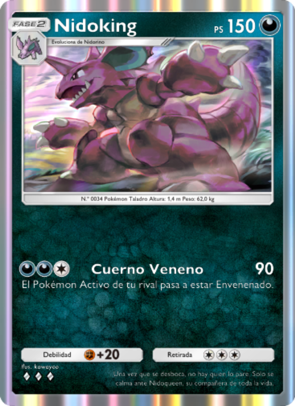 Nidoking 171 — Genetic Apex (Spanish Pokémon TCG card)
