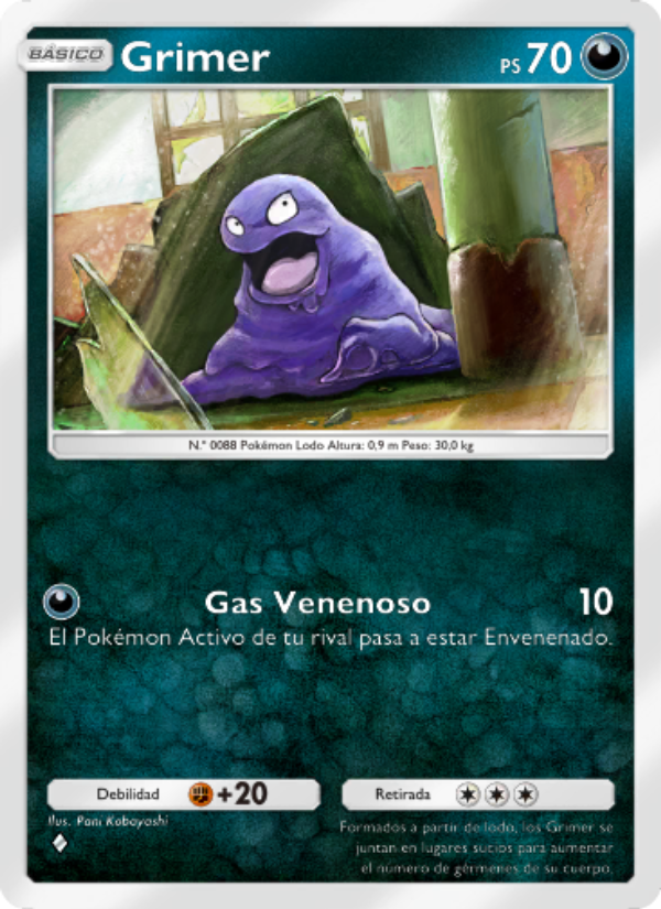 Grimer 174 — Genetic Apex (Spanish Pokémon TCG card)