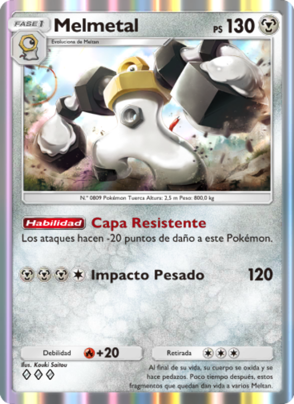 Melmetal 182 — Genetic Apex (Spanish Pokémon TCG card)