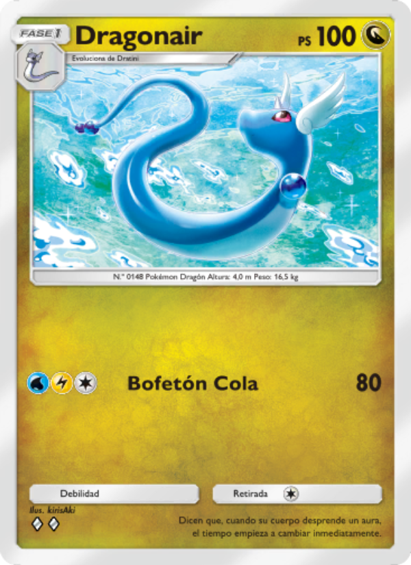 Dragonair 184 — Genetic Apex (Spanish Pokémon TCG card)