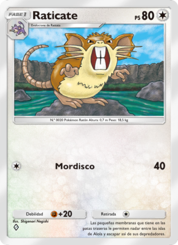 Raticate 190 — Genetic Apex (Spanish Pokémon TCG card)
