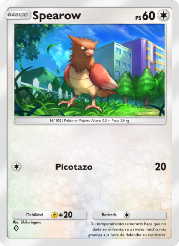 Spearow 191 — Genetic Apex (Spanish Pokémon TCG card)