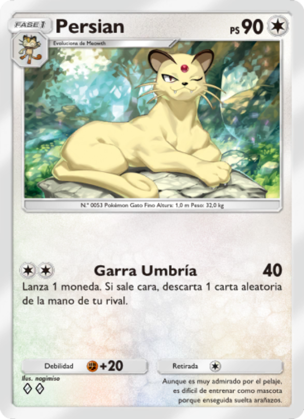 Persian 197 — Genetic Apex (Spanish Pokémon TCG card)