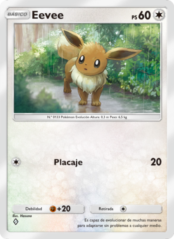 Eevee 207 — Genetic Apex (Spanish Pokémon TCG card)