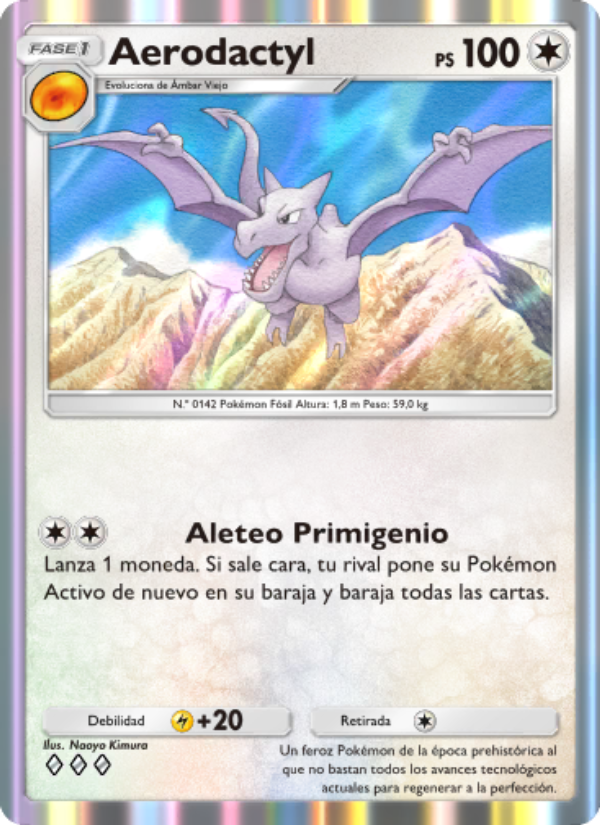 Aerodactyl 210 — Genetic Apex (Spanish Pokémon TCG card)