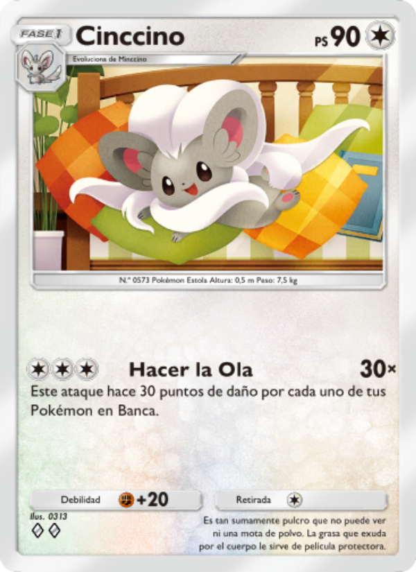 Cinccino 213 — Genetic Apex (Spanish Pokémon TCG card)