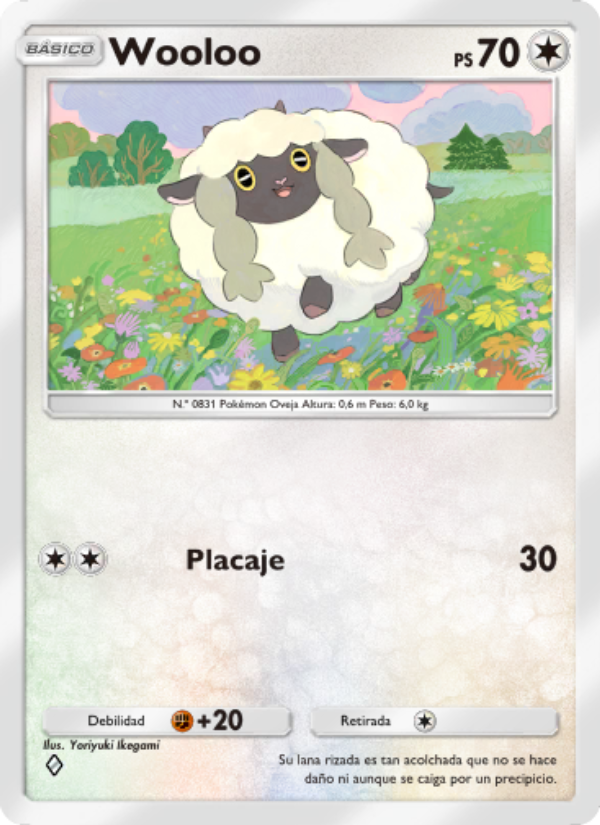 Wooloo 214 — Genetic Apex (Spanish Pokémon TCG card)