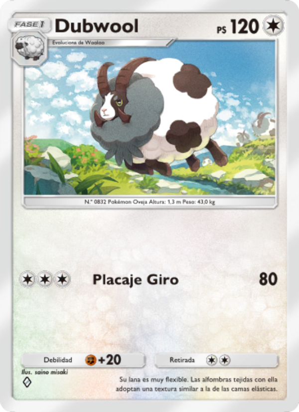 Dubwool 215 — Genetic Apex (Spanish Pokémon TCG card)