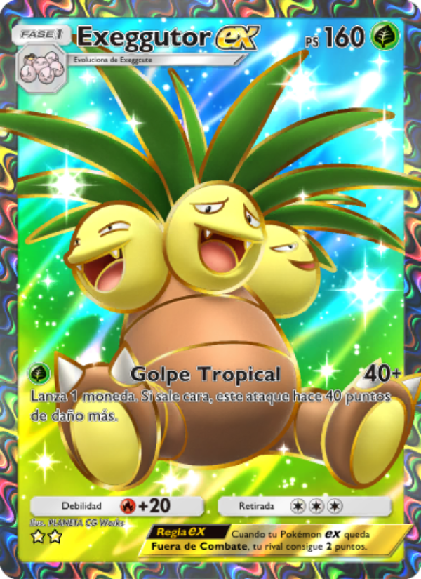 Exeggutor ex 252 — Genetic Apex (Spanish Pokémon TCG card)
