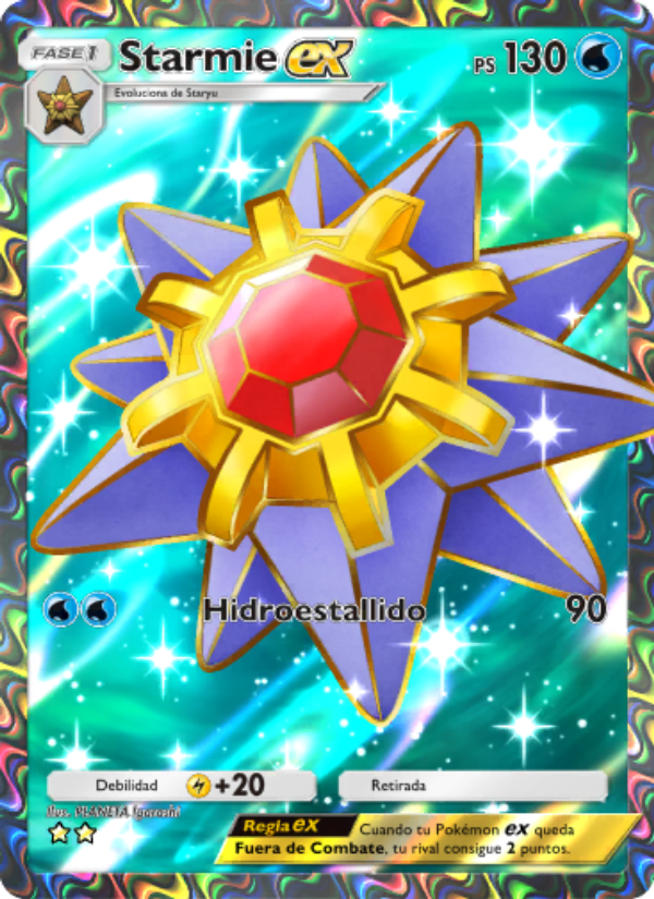 Starmie ex 257 — Genetic Apex (Spanish Pokémon TCG card)