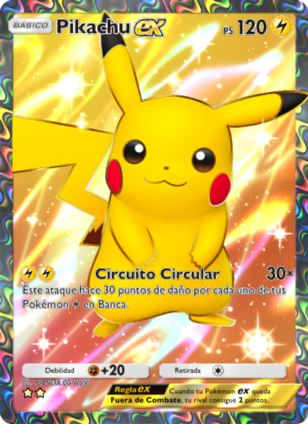 Pikachu ex 259 — Genetic Apex (Spanish Pokémon TCG card)