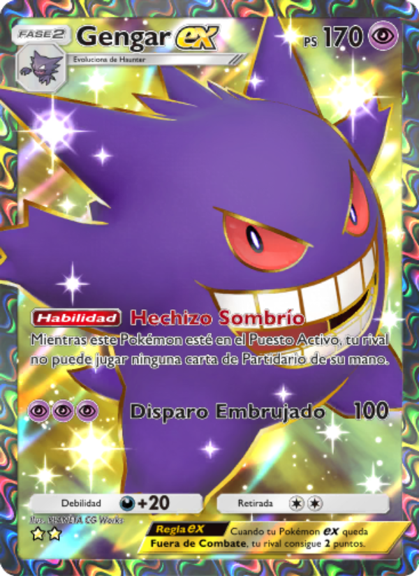 Gengar ex 261 — Genetic Apex (Spanish Pokémon TCG card)