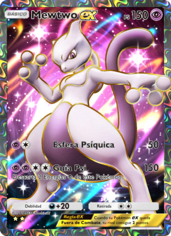 Mewtwo ex 262 — Genetic Apex (Spanish Pokémon TCG card)