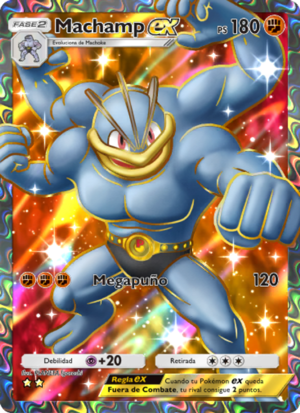 Machamp ex 263 — Genetic Apex (Spanish Pokémon TCG card)