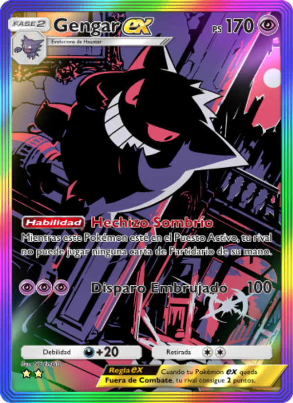 Gengar ex 277 — Genetic Apex (Spanish Pokémon TCG card)